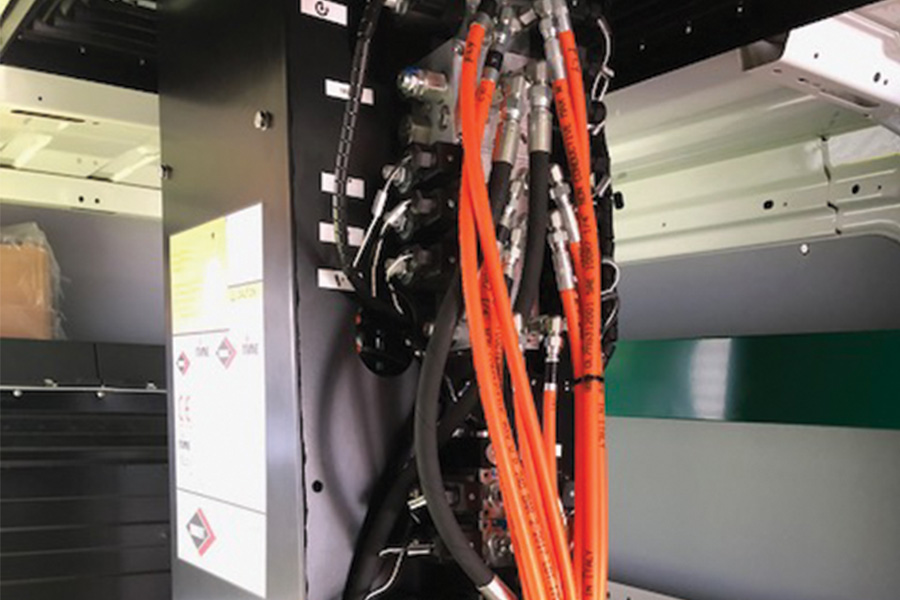 Inside VTL-135-F IVECO van mounted lift